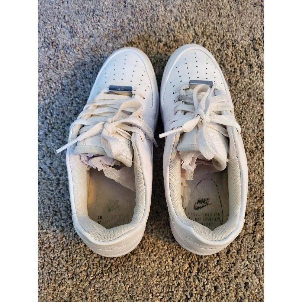 Nike Air Force 1 AF1 Sage Low Womens Triple White Platform Size 6.5 AR5339-100